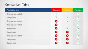 3d Comparison Table Powerpoint Template