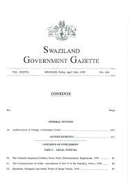 SWAZILAND GOVERNMENT GAZETTE