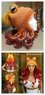 Octopus Hat Free Crochet Pattern And Paid Crochet Octopus Crochet Octopus Hat