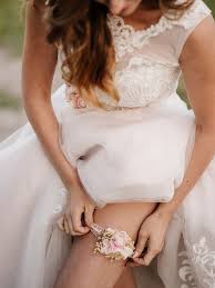 Floral lace wedding garter $ 35.00; 31 Unique Wedding Garters And Bridal Garter Sets