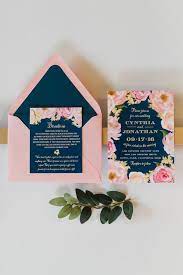 Stunning Pink And Navy Wedding Invitation By Posh Paper Navy Wedding Invitations Fun Wedding Invitations Pink Wedding Invitations