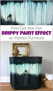 How To Paint Furniture With A Fun Boho Drippy Paint Effect Unique Furniture Painting Paint Furniture Furniture Painting Techniques