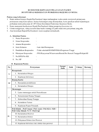 Pedoman survey kepuasan pelanggan pemerintah kabupaten sidoarjo dinas kesehatan puskesmas sekardangan jl. Form Survey Kepuasan Pasien Ok
