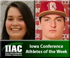 Simpson's Fisher, Coe's Goerdt Named IIAC Athletes of the Week