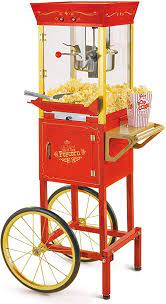 Paragon 1911 style 4 ounce red popcorn machine. Amazon Com Nostalgia Concession Ccp510 Vintage Professional Popcorn Cart New 8 Ounce Kettle 53 Inches Tall Red Kitchen Dining
