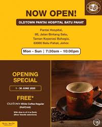 Pantai hospital batu pahat, batu pahat, johor, malaizija 2.0. Oldtown Pantai Hospital Batu Pahat Opening Promotion Free Oldtown White Coffee Regular Batu Pahat Oldtown White Coffee