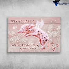 It is commonly performed in the key of f major. Flying Pink Pig Dandelion What If I Fall Oh But My Darling What If You Fly Canvas Poster Fridaystuff