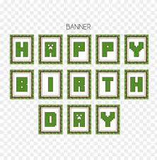 The banner will be the same colour as the wool you use. Free Minecraft Party Printables From Printabelle Minecraft Happy Birthday Banner Printable Free Png Image With Transparent Background Toppng
