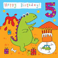 Birthday celebration happy birthday cake cake party greeting colorful love. Twizler 5th Birthday Card For Child With Dinosaur Party And Hand Finished Googly Eyes 5 Year Old Age 5 Childrens Birthday Card Boys Birthday Card Girls Birthday Card