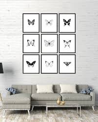 Black And White Wall Art Butterfly Wall Painting Butterfly Framed Art Set Of 9 Black And White Butterfly Art Etsy Butterfly Room Decor Framed Art Sets Butterfly Room