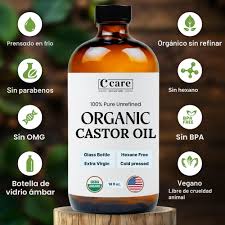 Amazon.com: Aceite de ricino 100% puro orgánico prensado en frío sin refinar botella de vidrio | Certificado USDA orgánico | Sin hexano extra virgen | para el crecimiento del cabello, cejas, pestañas,