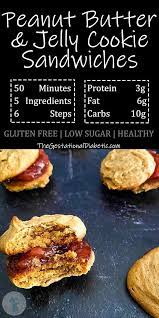 Unbelievable Peanut Butter Jelly Cookie Sandwiches The Gestational Diabetic Recipe Peanut Butter Jelly Cookies Jelly Cookies Sandwich Cookies