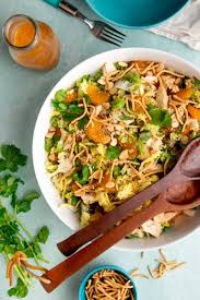In another bowl, combine bbq sauce and chicken. Chopped Chinese Chicken Salad With Mandarin Oranges Wholefully