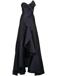 Marchesa Notte Cascade Drape Evening Dress Elegant Cocktail Dress Marchesa Evening Dresses