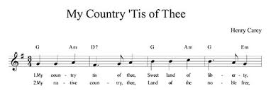 My country tis of thee lyrics. My Country Tis Of Thee Lyrics Chords And Lead Sheet