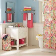 The blue and white tile floor is a trendy update with real staying power. Bathroom Decorating Ideas Girl Bathroom Decor Girl Bathrooms Girls Bathroom