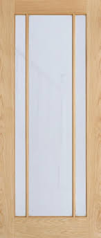 Clear, frosted and various other designs available, free uk delivery, various sizes. Lincoln Glazed Oak Door With Frosted Glass Climadoor