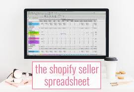 The Shopify Seller Spreadsheet Paper Spark Shopify Seller Bookkeeping Templates Business Tax Deductions