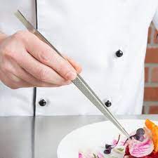 Mercer Culinary M35230 Precision Plus 9 3 8 Straight Plating Tongs Edible Flowers Recipes Culinary Signature Dishes