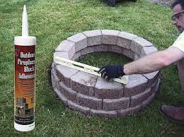 Enhance your home with a beautiful fire pit using the ab courtyard collection. Meeco S Red Devil Outdoor Fireplace Block Adhesive 10 3 Oz At Menards