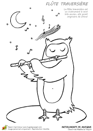 Dessin A Colorier Instrument De Musique Typique La Flute Traversiere