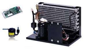 The Smallest Portable Powerful Dc Compressor Condensing Unit Dc 12v 24v 48v Power C Refrigeration And Air Conditioning Battery Powered Air Conditioner Rv Hacks