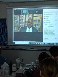 Blurb from Kenny: On Wednesday, July 10, 2019 at the Natural Environmental  Science building, Dr Marshall Shepherd gave a remote presentation about the  weather gap and solving the issues that relates to