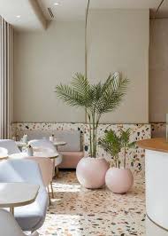 The material has a glossy surface and a wide range of colors. Inspiration Modern Terrazzo Design Ann Cox Design Interior Design In Tampa