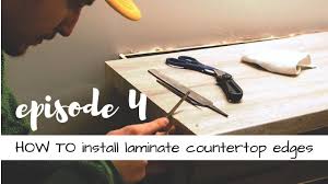 Wood edge on laminate countertops advice on how to fabricate a laminate countertop with a flush wood edge. How To Install Laminate Countertop Edge Strips Episode 4 Youtube