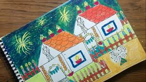 How To Draw Diwali Festival Drawing For Kids