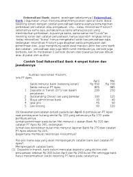 Dari data berikut ini buatlah rekonsiliasi bank untuk pt extra ngoss pada tanggal 31 agustus 2014. Rekonsiliasi Bank