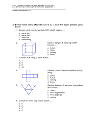 Perbesarlah gambar berikut ke dalam kertas karton. Soal Uh Mtk Kelas 5 Bab Bangun Ruang Semester 2 Pdf