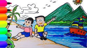 Plain ideas doraemon colouring book 8 best doraemon coloring pages. Shizuka Dan Nobita Cara Menggambar Dan Mewarnai Gambar