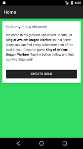 The functioning online hack for dragon mania legends works both on ios & android devices and can easily assist you to earn endless dragon mania legends gold in only 5 mins (or most. Cheats For King Of Avalon Dragon Warfare For Android Apk Download