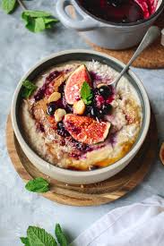 Creamy Porridge With Figs Delicious Vegan Recipe Perfect For Autumn Figs Breakfast Breakfast Recipes Easy Fig Recipes