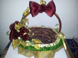 Decorative Basket Fancy Basket Decorative Baskets And Designer Basket Supplier Distributor From New Delhi India Basket Decoration Mehndi Decor Crafts