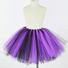 Comprar Roupas De Meninas Purple Black Fluffy Tutu Skirt For Girls Baby Nylon Tulle Tutus Party Skirt Kids Halloween Costume Ballet Dance Skirts