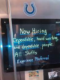 Dependable Synonyms Honorable Reliable Responsible Sensible Trustworthy Workhere Nowhiring Helpwanted Now Hiring Sign Restaurant Signs Neon Signs