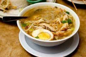 Indonesian Chicken Soup With Noodles Turmeric And Ginger Soto Ayam Recipe Recipe Chicken Soup Soup Soto Ayam Recipe