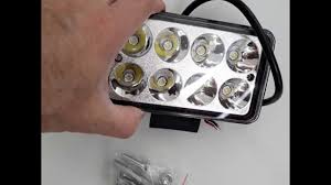 Off Road Gunduz Sis Fari Projektor Led Lamba Metal 8 Led 24 Watt Youtube