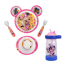 Minnie Mealtime Bundle with Sip & See™ Water Bottle & 4 Piece Feeding Set