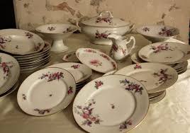 No chips, cracks or crazing.pink roses pattern. Limoges Romantique Set Of Tableware In Fine Porcelain Catawiki