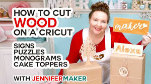The cricut maker can cut pretty much any material less than 3/32 of an inch, or 2.4mm, thick. Jennifermaker Com How To Cut Wood On Your Cricut Maker Or Explore Signs Name Puzzles Cake Toppers Facebook