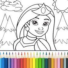 Play fantastic coloring games on ggg! Princess Coloring 1 Coloring Game For Desktop Pc