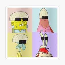 None of plankton's intellectually advanced advertising slogans for the chum bucket seem to be. Spongebob Pink Glasses Stickers Redbubble