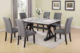 We have a wide range of sofas, sectionals, living room chairs, ottomans, benches, and recliners, tailored by hand in the fabrics and leathers of your. Best Quality Furniture 7pc Dining Set 1 Table 6 Chairs Gray Buy Online In Andorra At Andorra Desertcart Com Productid 166111167