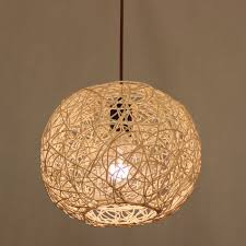 String woven sphere pendant large shades of light. Ceiling Lighting Ball Shape Wicker Lamp Shade Natural Color Light Fixture Basket Woven Arturesthome Rustic Rattan Pendant Light Handmade Products