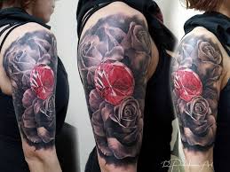 The design of this rose is so pretty and intricate that it doesn't even need any. 31 Realistic Diamond And Rose Tattoo Ideas Rose Tattoo Diamond Tattoos Tattoos