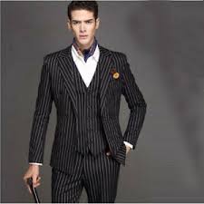 Dm for advertising/promotions and photo shoots in la area. Pinstripe Men Suit Black Wedding Suits Striped Blazer Male Formal Business Suits Ebay