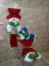 Set de baño navidad, flor estrella de picos. Juego De Bano De Fieltro Para Navidad Imagui
